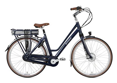 Electric Bike : POPAL E-Volution 8.3 28 Inch 50 cm Woman 8SP Roller brakes Dark Blue