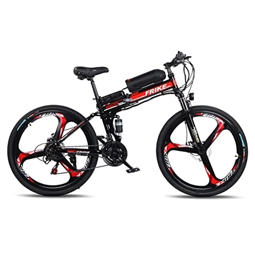 Electric Bike : PrimaevalColossus 21 Speed Electric Bikes for Adult Mountain Bike E-Bike Moped Full Suspension Cycle with 36V10A 48Km Lithium Battery, 250W Motor Powered Mountain Bicycle, Black Red