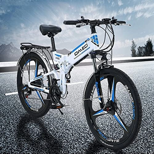 Electric Bike : PrimaevalColossus E-bike Ebikes, 48V10A 250W Electric Bike Electric Mountain Bike 24inch Tire E-Bike 21 Speeds Mens Sports Mountain Bike Lithium Battery Hydraulic Disc Brakes, White