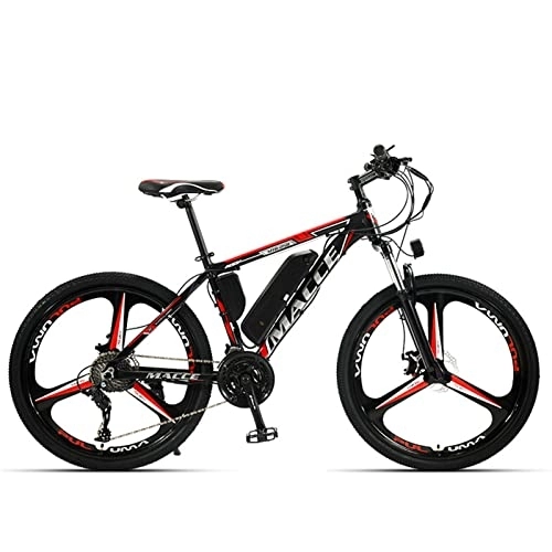 Electric Bike : PrimaevalColossus Electric Mountain Bike E-Bike Motor Power Assist Adult Ebike with Mid Drive Motor & Removable Lithium Battery for Trail Riding / Excursion, Red