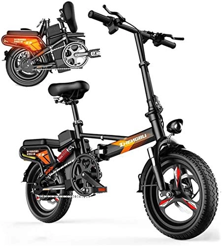 Electric Bike : Profession Electric Folding Bike Fat Tire 14", City Mountain Bicycle Booster 55-110KM, with 48V 400W Silent Motor Ebike, Portable Easy To Store in Caravan, Motor Home, Boat Inventory clearance
