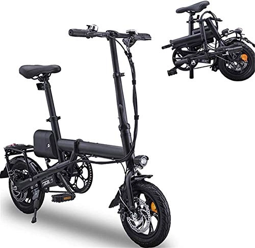 Electric Bike : Profession Electric Folding Bike Lightweight Foldable Compact Ebike, 12 Inch Wheels, Pedal Assist Unisex Bicycle, Max Speed 25 Km / H, Portable Easy To Store in Caravan, Motor Home, Boat Inventory clear