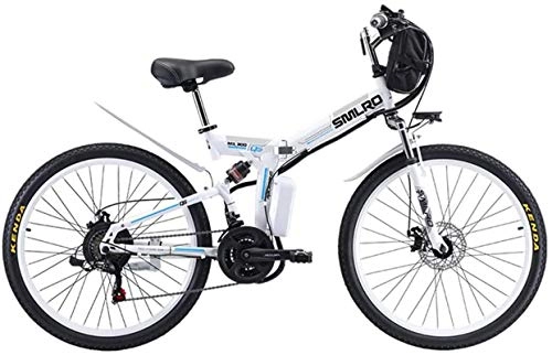 Electric Bike : Profession Electric Mountain Bike 26" Wheel Folding Ebike LED Display 21 Speed Electric Bicycle Commute Ebike 500W Motor, Three Modes Riding Assist, Portable Easy To Store for Adult Inventory clearanc