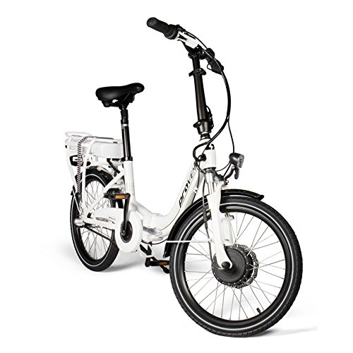 Electric Bike : Provelo Unisex Foldable E-Bike in White Electric Bike with 20 Inch (50.8 cm) Tire Size and 3 Speed Gear City Bike