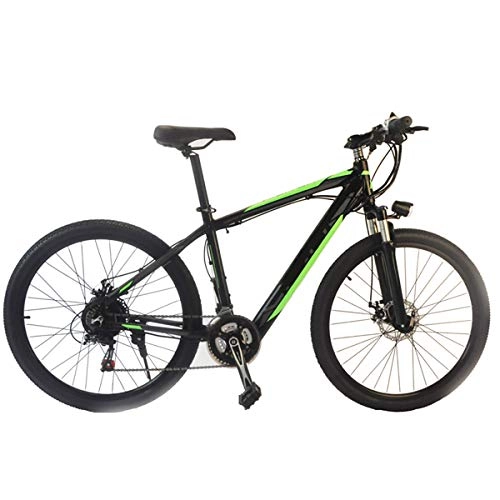 Electric Bike : PXQ 26 inch Folding E-bike 36V 250W Electric Mountain Bike Citybike with Dual Disc Brakes and Shock Absorber Fork, 21 Speeds Commuter Bicycle, Green