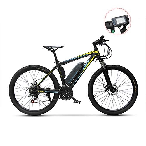 Electric Bike : PXQ Electric Mountain Bike 26 inch, 21 Speeds E-bike Citybike Commuter Bicycle with LED Smart Meter and Disc Brakes, 48V 8.8A 240W Removable Lithium Battery