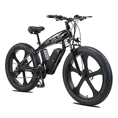 Electric Bike : QBAMTX Electric Bike Electric Bike Bicycle 26 Inch Fat Tire Mountain Bike Ebikes 750W Motor with 48V Removable Lithium Battery Beach Dirt Electric Bike Snow Moped Electric Bike 27-speed