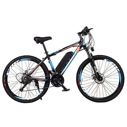 Electric Bike : QBAMTX Electric Mountain Bike 26 Inch, Adults Electric Bicycles 250W, City E-Bike with Removable 36V 10Ah Lithium-ion Battery, 50km Long-distance Driving 27-Speed Double Disc Brake Lockable Front Frok