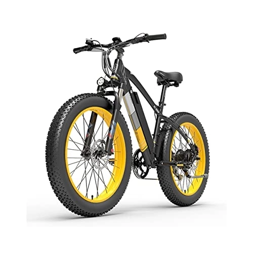 Electric Bike : QDCFY Lankeleisi Xc4000 Electric Fat Bike (Yellow)