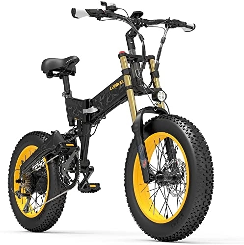 Electric Bike : QDCFY X3000plus-UP 20 Inch 4.0 Fat Tire Snow Bike (GREY)