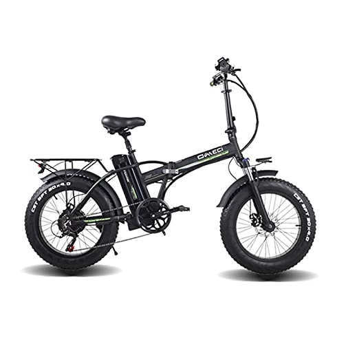 Electric Bike : QEEN Electric Bicycle 20 Inch 500W 48V 15Ah Folding E-Bike Fat Tire Beach Cruiser Electric Motorcycle Lithium Battery Bicicleta (Color : White)