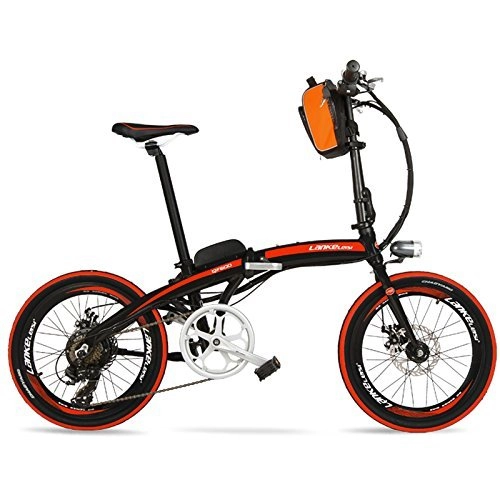 Electric Bike : QF600 240W 48V 12Ah Portable 20 Inches Folding E Bike, Aluminum Alloy Frame Pedal Assist Electric Bike, Both Disc Brakes, Pedelec.