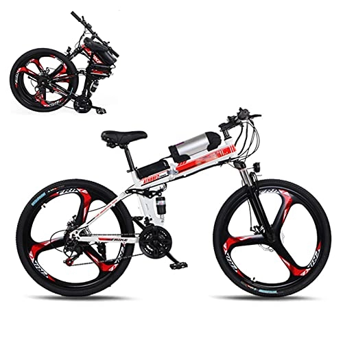 Electric Bike : QININQ 250W Folding Electric Bikes for Adults Commuter 36V / 8Ah Removable Battery Power Regeneration System, 7 Speed Gears with Cruise Control, Front Suspension