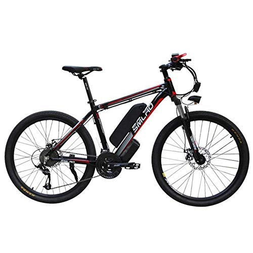 Electric Bike : Qinmo Electric bicycle, 26'' E-Bike 350W Electric Mountain Bike with 48V 10AH Removable Lithium-Ion Battery 32Km / H Max-Speed 3 Working Modes 21-Level Shift Assisted (Black)