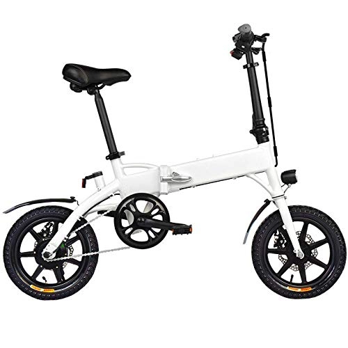 Electric Bike : Qinmo Electric Bike Foldable, 7.8Ah Folding E-bike, Max Speed 25km / h, 14 inch tires, 350W / 36V Rechargeable Lithium Battery, Seat Adjustable