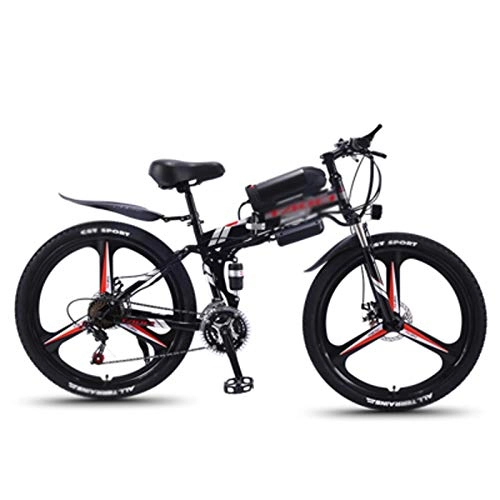Electric Bike : Qinmo Electric Bikes for Adult, Magnesium Alloy Ebikes Bicycles All Terrain, 26" 36V 350W 8 / 10 / 13Ah Removable Lithium-Ion Battery Mountain Ebike (Color : 21 speed, Size : 8ah)