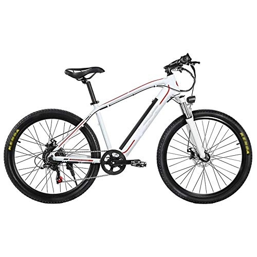 Electric Bike : Qinmo Electric mountain bike, removable large-capacity lithium-ion battery (48V 350W), 27-speed gear, front and rear hydraulic disc brakes