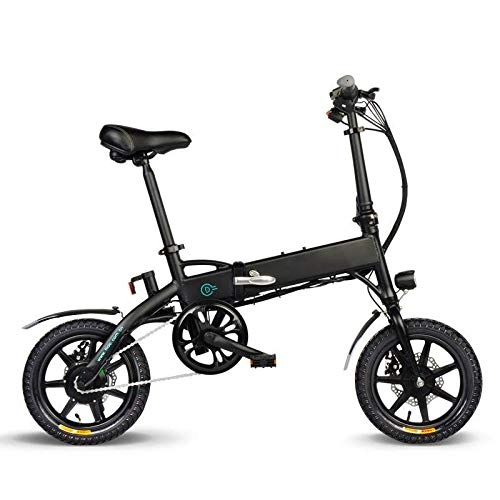 Electric Bike : QKFON Delivery Time 3-7 Days Electric Bicycle 250W Electric Motor Bike 14 Inches Foldable Three Riding Modes 25KM / h Pneumatic Tire Led Display Lightweight Aluminum Alloy Electric Bicycles for Adults