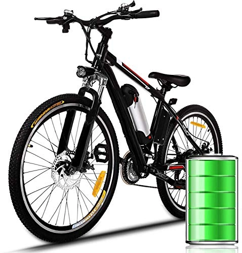 Electric Bike : QLHQWE 26 inch Wheel Electric Bike Aluminum Alloy 36V 8AH Lithium Battery Mountain Cycling Bicycle, Shimano 21-speed