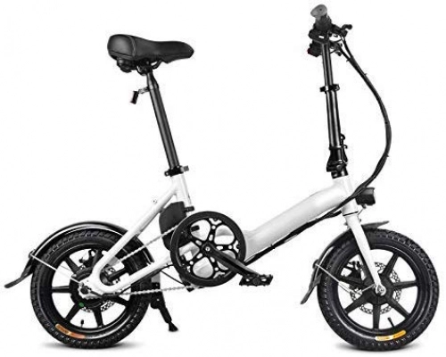 Electric Bike : QLHQWE Electric Folding Bike Foldable Bicycle Double Disc Brake Portable for Cycling, Folding Electric Bike with Pedals, 7.8AH Lithium Ion Battery; Electric Bike with 14 inch Wheels and 250W Motor
