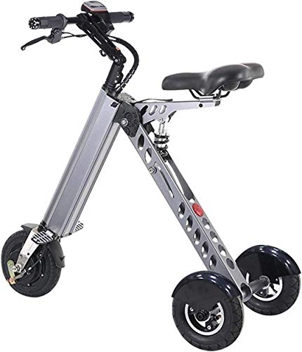 Electric Bike : QLHQWE Portable Small Electric Adult Bike Folding Electric Bike Scooter Small Mini Electric Tricycle Female Battery Bike Weight 14KG with 3 Gears Speed Limit 6-12-20KM / H(Delivered in 2-7 days)