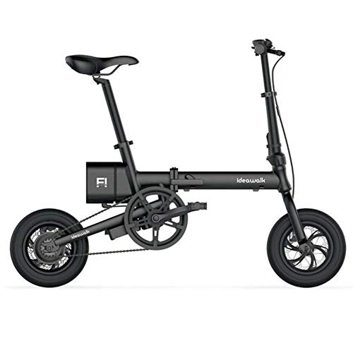Electric Bike : Qnlly Fast Folding Bike Electric Bicycle for Single Person 12inch Lithium Battery 36v 250w Motor Front Driven