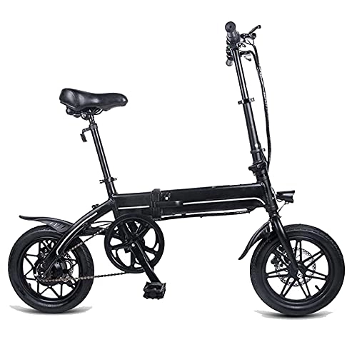 Electric Bike : QTQZ Multi-purpose 14" Adults Folding Electric Bike Unisex Electric Bike Portable E-Bike Easy to Store Motor Home Boat Car 3 Riding Modes Lithium-Ion Battery for Outdoor Cycling Travel Work Out