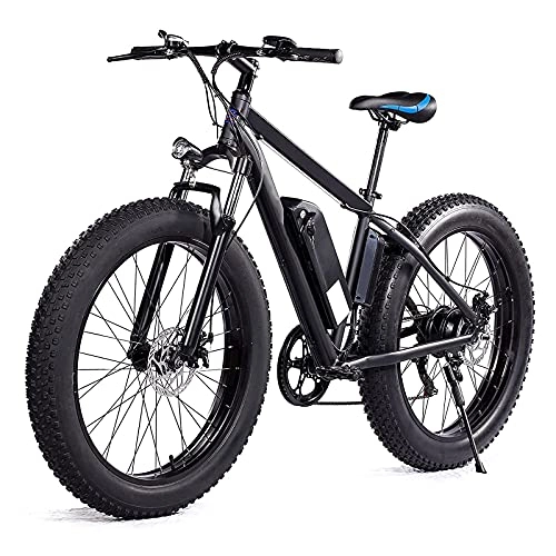 Electric Bike : QTQZ Multi-purpose Adult and Teen Electric Bike Snow Bicycle 26" Fat Tire Bike 500W 48V / 12.5AH Battery E-Bike Moped Aviation Aluminum Alloy Frame 3 Riding Modes for Outdoor Cycling Travel Work Out