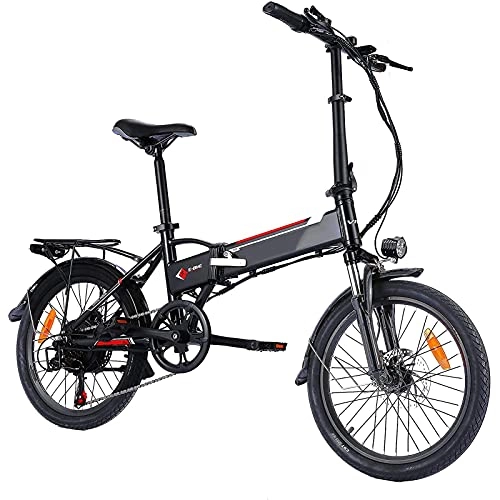 Electric Bike : QTQZ Multi-purpose Unisex Adults 20 Inch Electric Folding Bikes 350W E-bike 36V 8AH Removable Battery 7 Speed Aluminum Alloy City Folding Bicycle for Outdoor Cycling Travel Work Out