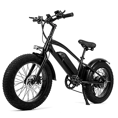 Electric Bike : QTQZ Multi-purpose Unisex Adults MTB Portable Urban E-Bike 750W Electric Commuter Bicycle 20 Inch 4.0 Fat Tire Mountain Bike 48V Lithium Battery for Outdoor Cycling Travel Work Out
