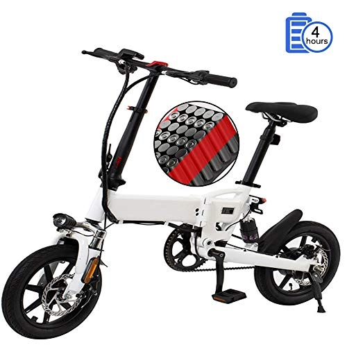 Electric Bike : QYL Commute Electric Bike, Folding E-Bike Lightweight with 250W / 36V Battery 14 Inch Wheels Dual-Disc Brakes for Adults Teenagers Compete