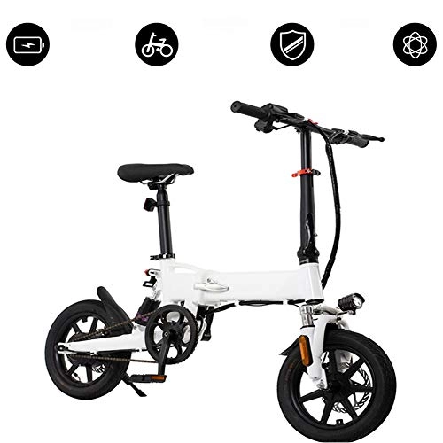 Electric Bike : QYL Electric Bicycle, with LED Headlights Folding Mountain Bike for Adults, Disc Brake 21 Speed Magnesium Alloy Rim