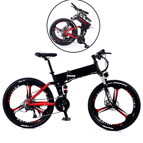 Electric Bike : QYL Electric Mountain Bike Fat Tire Bikes 27 Speeds E-Bikes for Adults with 13Ah Battery, Lithium Battery Hydraulic Disc Brakes, Black