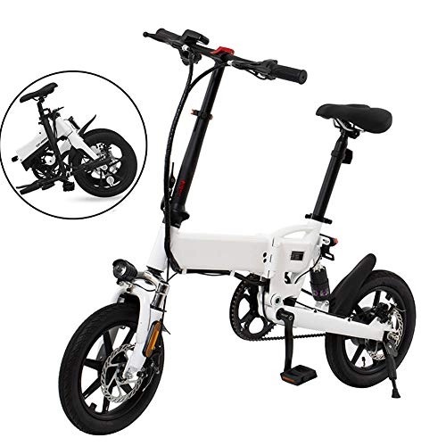 Electric Bike : QYL Electric Mountain Bike for Adults 7.8AH 250W 36V Lightweight with LED Headlights Folding Ebike, Disc Brake