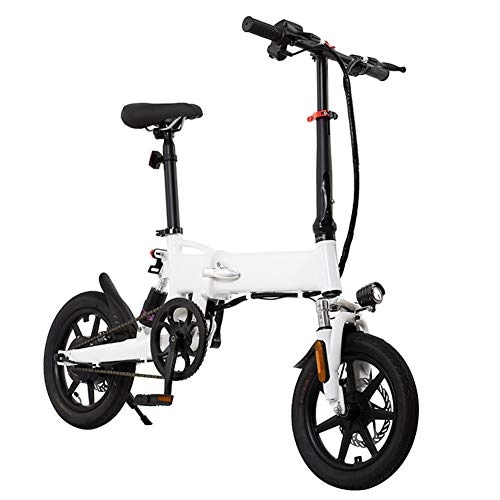 Electric Bike : QYL Folding Bike Electric Bikes for Adults 7.8AH 250W 16 Inch 36V Lightweight with LED Headlights, Professional 7 Speed