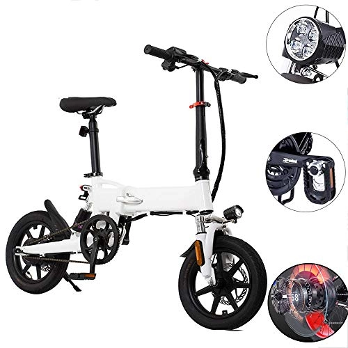 Electric Bike : QYL Lightweight Folding Bike, 7 Speed Transmission Gears with 250W Motor, 36V 7.8Ah Battery, Dual-Disc Brakes Bicycles, Max Speed 25Km / H