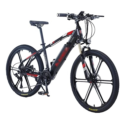 Electric Bike : QYTECzxc Mens Bicycle New Electric Bike 21 Speed 13AH 48V Aluminum Alloy Electric Bicycle Built-in Lithium Battery Road Electric Bicycle Mountain Bike (Color : Black)