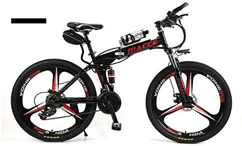 Electric Bike : QZMJJ Electric Bicycle, Mountain Trail Bike High Carbon Steel Outroad Bicycles 26" Integral Wheel Electric Bike High-Carbon Steel Hybrid Bicycle Pedal Assisted Folding Bike With 36V Li-Ion Battery