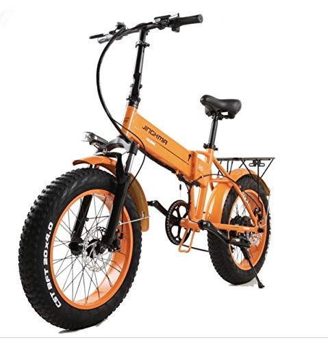 Electric Bike : R 20" Folding E-bike Fat tyres (Orange)