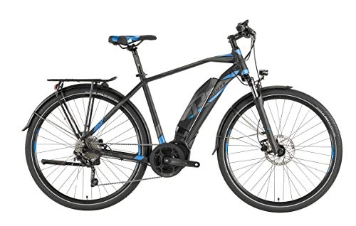 Electric Bike : RAYMON E-Tourray 5.0 Pedelec E-Bike Trekking Bike Grey / Blue 2019, 60 cm