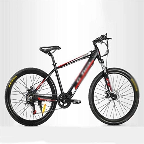 Electric Bike : RDJM Ebikes, 26 in Electric Bikes Double Disc Brake Shock Absorber, 48V / 9.6Ah Invisible Lithium Battery Mountain Bike LED Display Outdoor Cycling Travel Work Out (Color : Black)