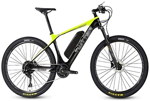 Electric Bike : RDJM Ebikes, 26 inch carbon fiber Electric Bikes, LCD digital display control Mountain Bike 36V13Ah lithium battery Bicycle Outdoor Cycling (Color : Yellow)