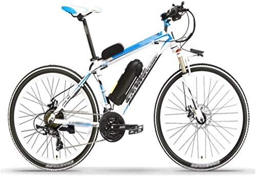 Electric Bike : RDJM Ebikes, 26 inch Electric Bikes Bike Bicycle, 48V / 10A Lithium battery power Bikes Outdoor Cycling Travel Work Adult (Color : White)