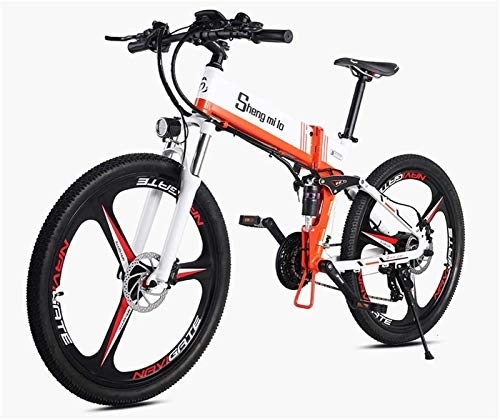 Electric Bike : RDJM Ebikes, 26 Inch Electric Mountain Bike 48V 350W Foldable Lithium Battery Aluminum Alloy Body 3 Working Modes Multi-Function Intelligent Instrument Adult Off-Road
