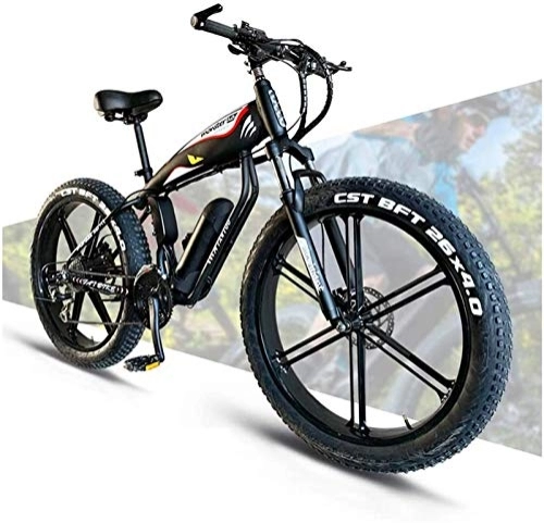 Electric Bike : RDJM Ebikes, 48V 14AH 400W Electric Bike 26 '' 4.0 Fat Tire Ebike 30 Speed Snow MTB Electric Adult City Bicycle for Female / Male with Large Capacity Lithium Battery (Color : 48v, Size : 14Ah)