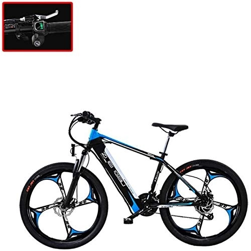 Electric Bike : RDJM Ebikes, Adult 26 Inch Electric Mountain Bike, 250W 48V Lithium Battery 27 Speed Electric Bicycle, With LCD Display Instrument (Color : B)