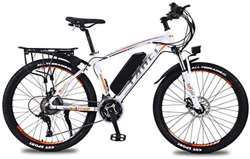 Electric Bike : RDJM Ebikes, Adult 26 Inch Electric Mountain Bike, 350W / 36V Lithium Battery, High-Strength Aluminum Alloy 27 Speed Variable Speed Electric Bicycle (Color : B, Size : 50KM)