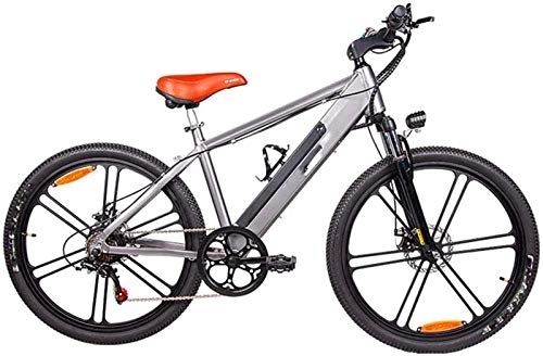 Electric Bike : RDJM Ebikes, Adult Electric Mountain Bike, 26-Inch Urban Commuter E-Bike Aluminum Alloy Shock Absorber Front Fork 6-Speed 48V / 10AH Removable Lithium Battery 350W Motor Unisex