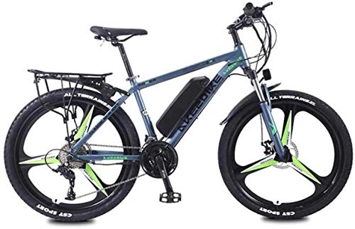 Electric Bike : RDJM Ebikes, Adult Electric Mountain Bike, 36V Lithium Battery 27 Speed Electric Bicycle, High-Strength Aluminum Alloy Frame, 26 Inch Magnesium Alloy Wheels (Color : B, Size : 30KM)