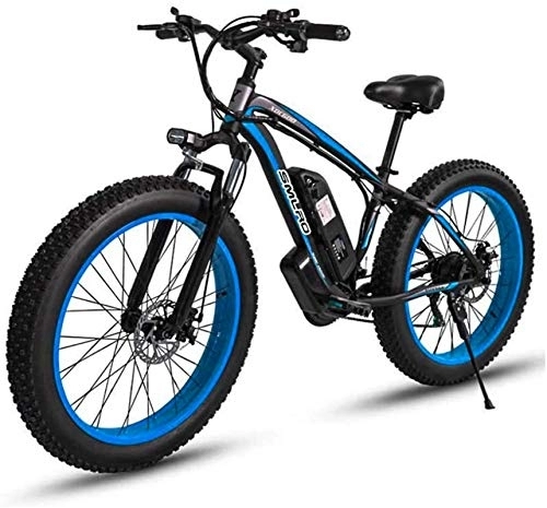 Electric Bike : RDJM Ebikes, Adult Electric Mountain Bike, 48V Lithium Battery Aluminum Alloy 18.5 Inch Frame Electric Snow Bicycle, With LCD Display And Oil brake (Color : D)
